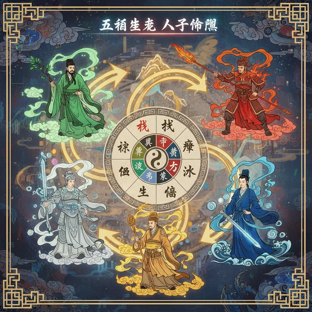 八字命盤 - 五行生剋